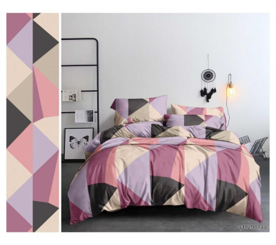 Постельное белье Калейдоскоп полисатин, наволочки 70х70см розовый